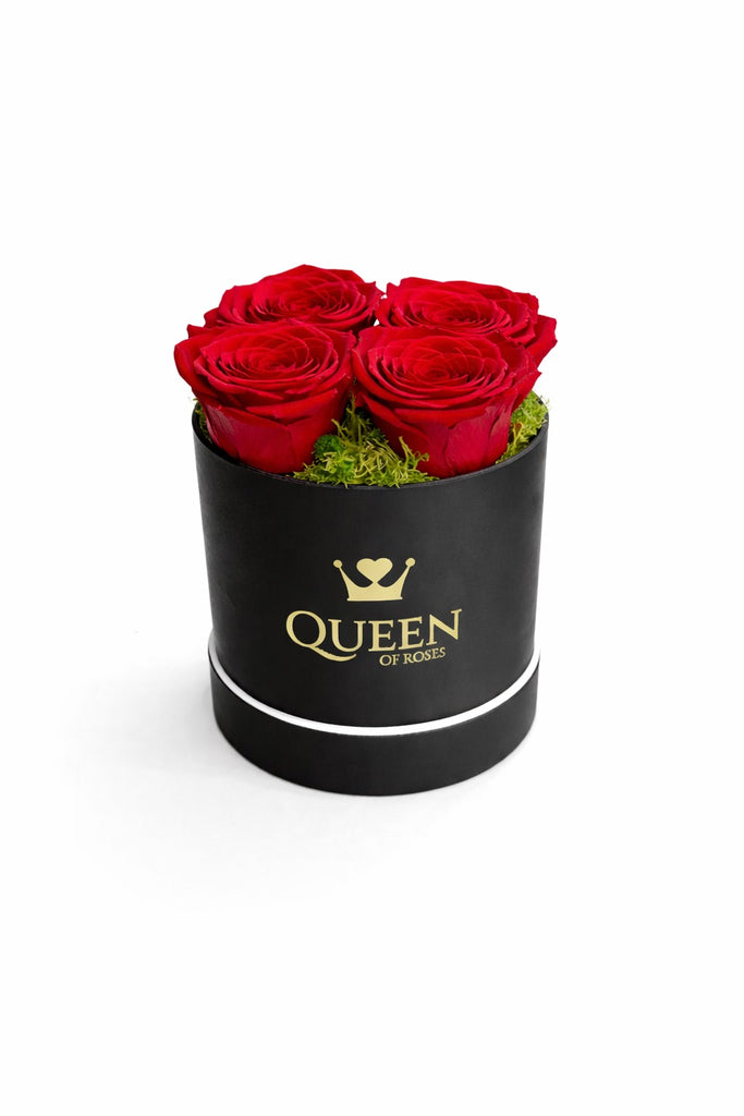 Red Roses 4 | Black Round Box