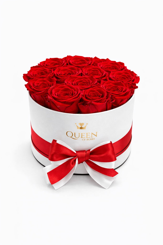 Red Roses | White Round S box
