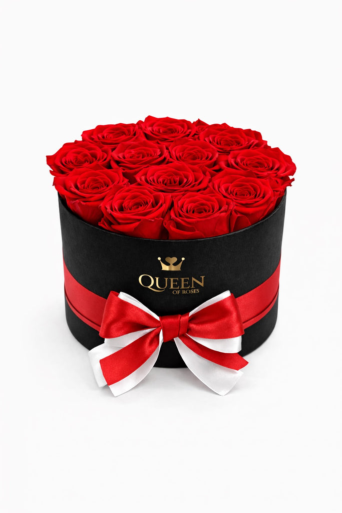 Red Roses | Black Round S box
