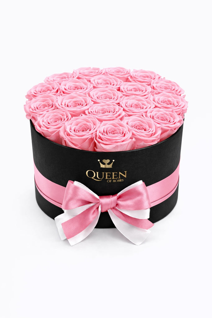 Pink Roses | Black Round M box