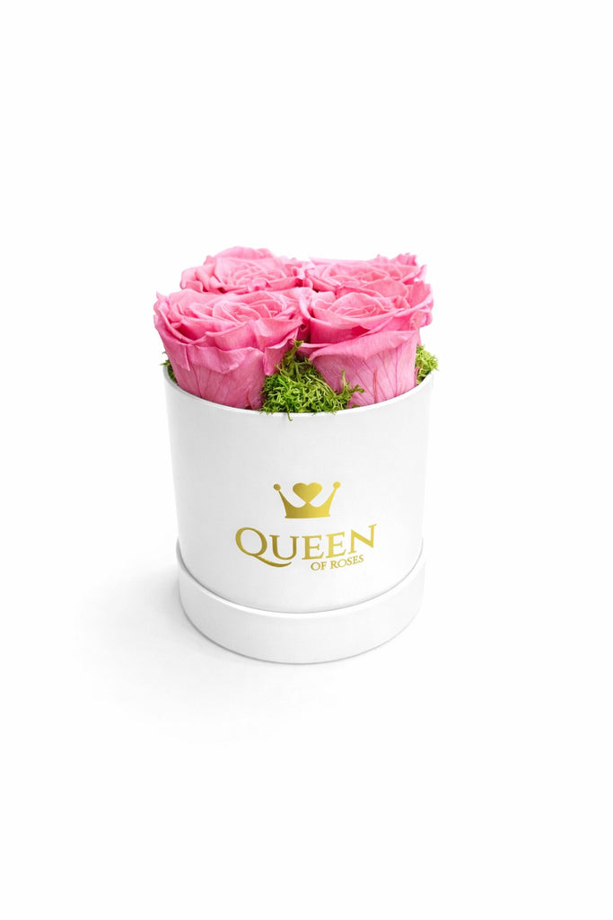 Pink Roses 4 | White Round Box