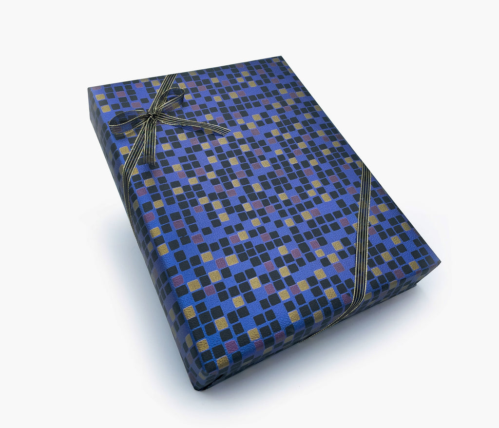 Mini Pebble Mosaic | Gold Edged Black Sheer