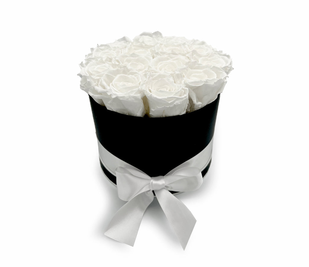 White Roses | Black Round S box